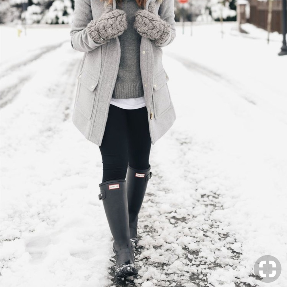 Gray HUNTER rain boots